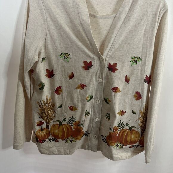 L Blair Fall Graphic Woman Top Polyester/cotton Made In India Machine Wash - Picture 2 of 5